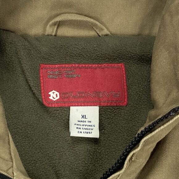 Old Navy Utility Jacket Youth Sz XL Brown Sherpa Lined Smart Casual Winter Coat - Picture 15 of 16